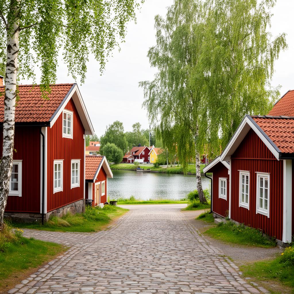 Traditionell svensk bebyggelse vid vatten i Mälardalen
